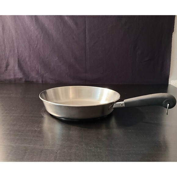 Vintage Revere Ware 956 Clinton IL USA 10 Inch Stainless Steel Skillet Fry Pan - Picture 1 of 3